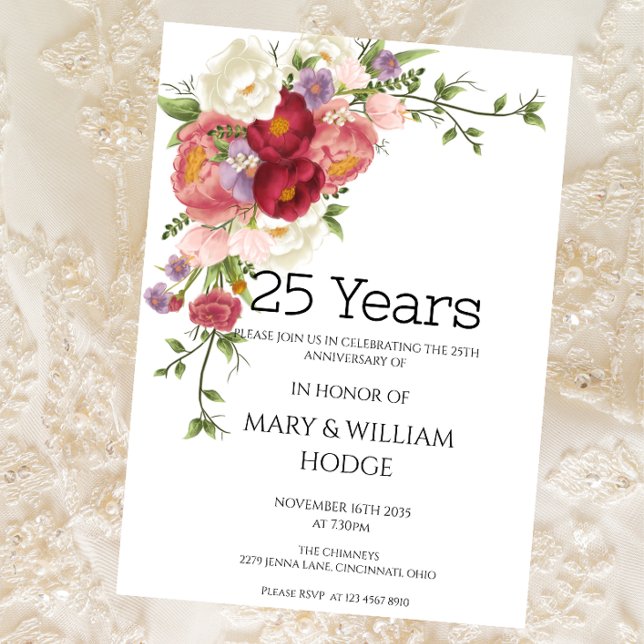 Convite "Memórias Ouros: Celebrando 25 Anos de Amor" (Criador carregado)