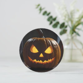 Convite Menacing Halloween Pumpkin,