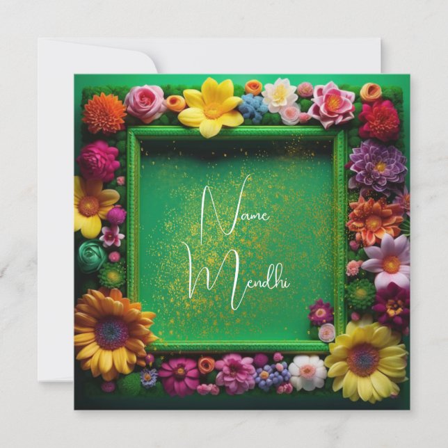 Convite Mendhi (Frente)