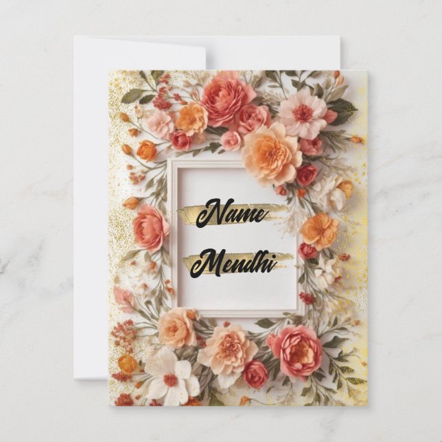 Convite Mendhi (Frente)