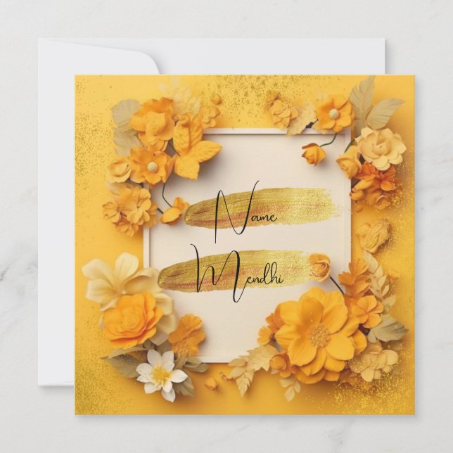 Convite Mendhi (Frente)