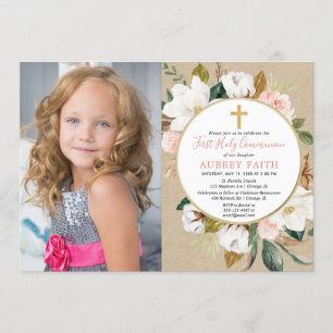 Convite Menina 1ª comunista convidada russa