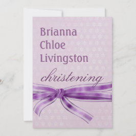 Convite Menina a cristalizar o metálico roxo