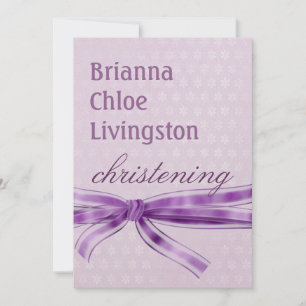 Convite Menina a cristalizar o metálico roxo