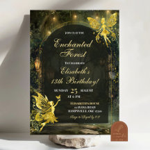 Menina aniversariante da floresta encantada de fad
