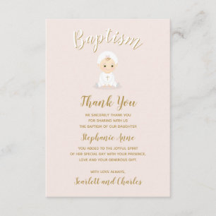 Convite Menina Batismo com Bonnet