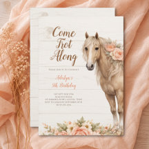 Menina Cavalo Flor de Pêssego 5º Aniversário