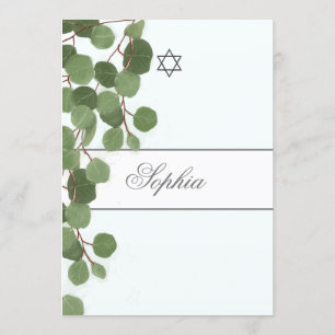 Convite Menina Chamando Eucalyptus Hebraico Judeu