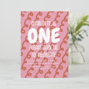 Convite Menina Colorida Qualquer Idade Bold Doodles Aniver