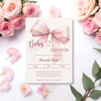 Menina com laço rosa Churrasco de Bebê bege creme
