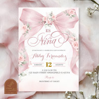 Menina Coquete com Laço Rosa Spanish Es Nina