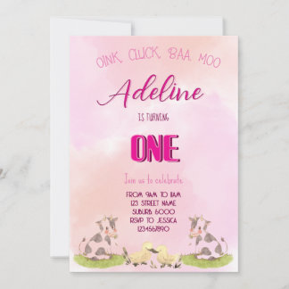 Convite menina da fazenda UM