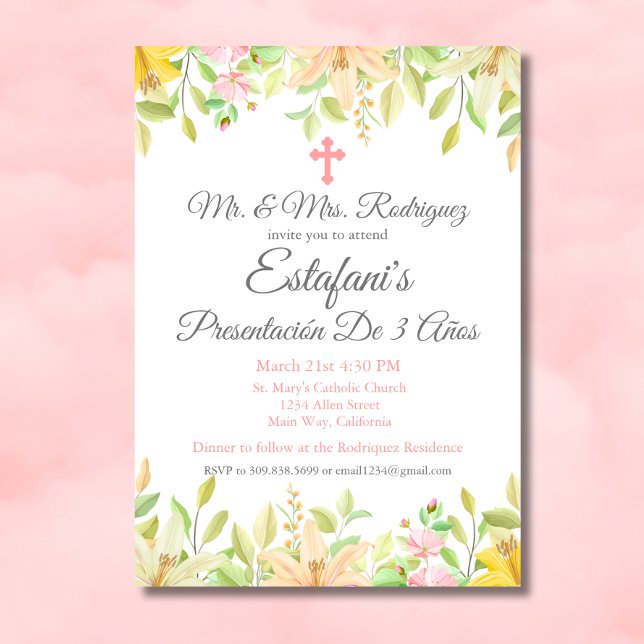 Convite Menina das Flores Aniversário 3 Anos Mexicano 3 An (Criador carregado)