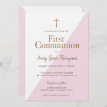 Menina de primeira comunhão Dourada Branca Moderna