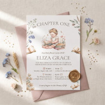 Menina de Primeiro Aniversário do Livro de Históri