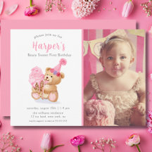Menina de Primeiro Aniversário Urso de Pelúcia Sor