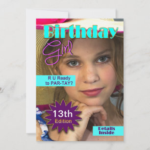 CONVITE MENINA DO ANIVERSÁRIO - MAG. COBERTA - INTRODUZA 