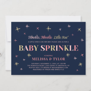 Convite Menina do Brilho Brilho Estrelinha Baby Sprinkle