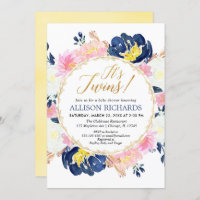 Menina do chá de fraldas dos gêmeos e menino,