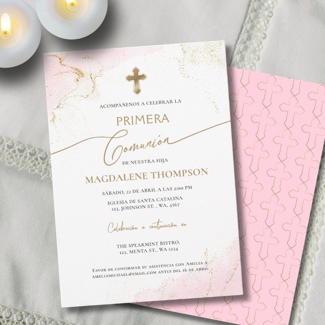 Convite Menina Espanhola Primeira Comunhão Primera Comunio (Criador carregado)
