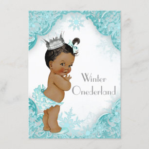Convite Menina Étnica Inverno Onederland Aniversário de 1 