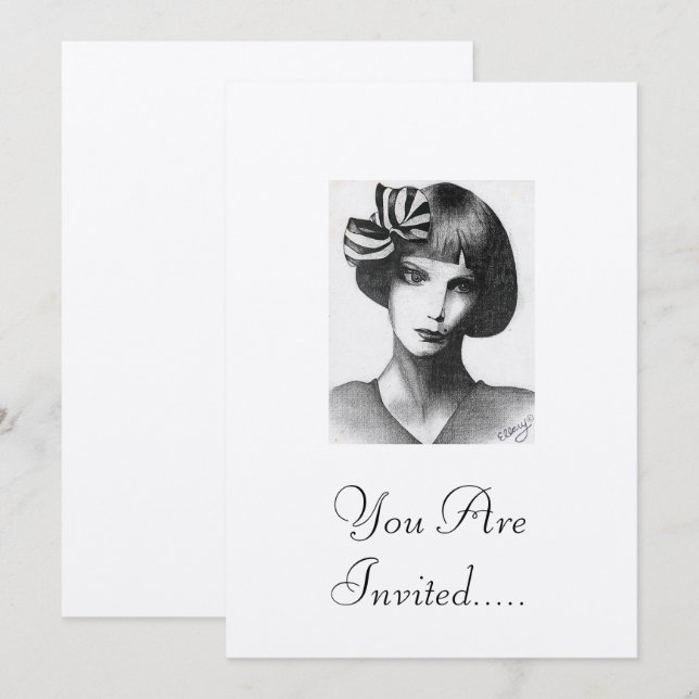 Convite Menina francesa (Frente/Verso)