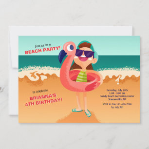 Convite Menina Jovem na Praia