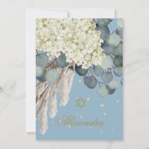 Menina Judia Naming Floral Foliage Azul Dourado