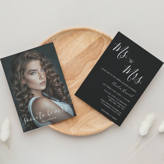 Convite Menina Negra Moderna para a Sra. com Chá de panela (Criador carregado)