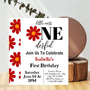 Convite Menina Onederfulzinha 1º Aniversário