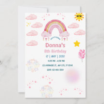 Menina pequena com arco-íris pastel cor-de-rosa em