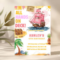 Menina Rosa Pirata Tema de Aniversário
