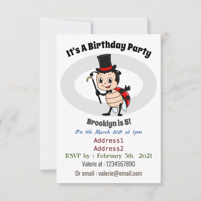 Convite Meninada bonita com chapéu de cima e desenho de gr (Frente)