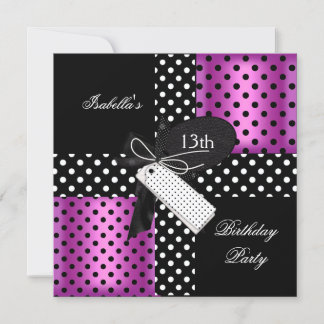 Convite Meninas 13 Festas de aniversário