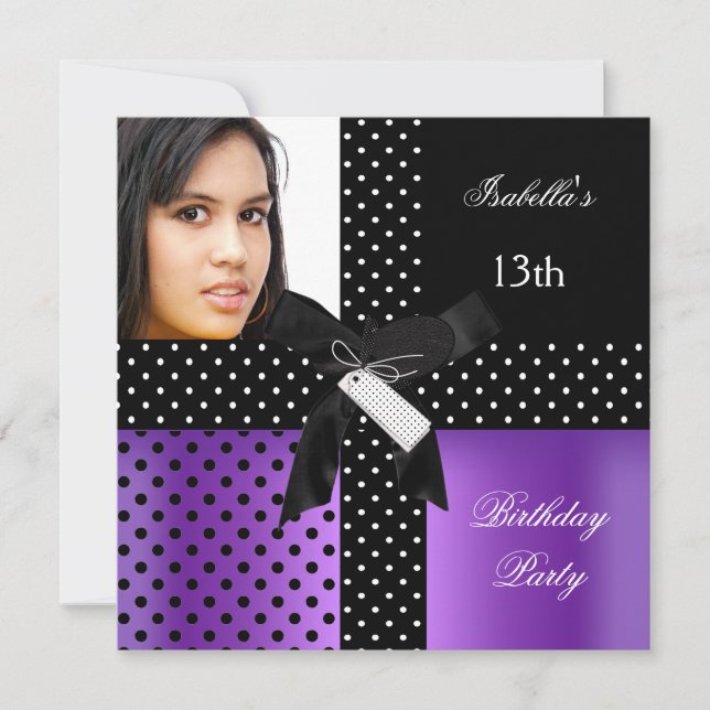 Convite Meninas 13 Festas de aniversário (Frente)