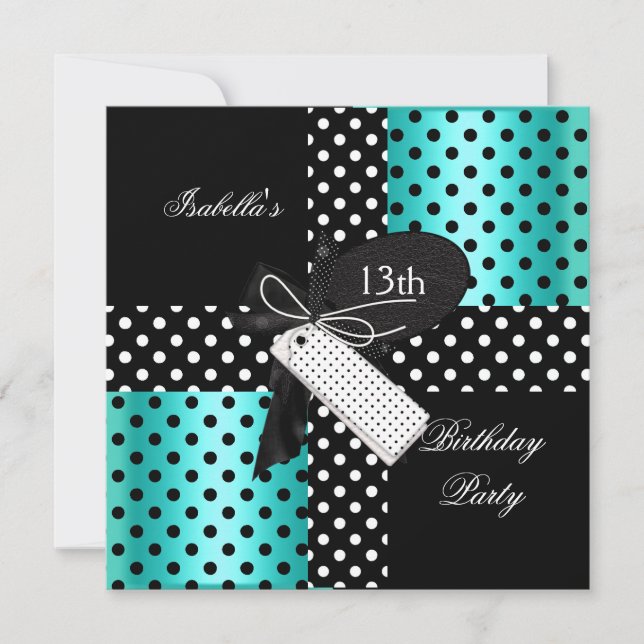 Convite Meninas 13 Festas de aniversário (Frente)