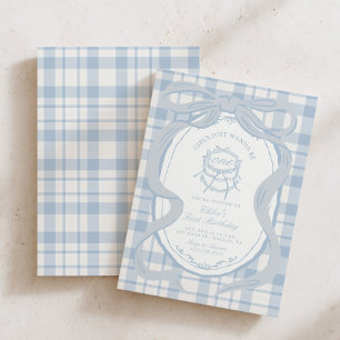 Convite Meninas Azuis Só Querem Ser Uma 1º Aniversário