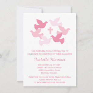 Convite Meninas Baptism Bebê Dedicação Primeira Santa Comu