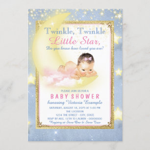 Convite Meninas Brilham Brilham Estrelinha Baby Shower