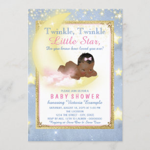 Convite Meninas Brilham Brilham Estrelinha Baby Shower
