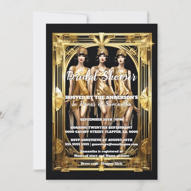 Convite Meninas de Flapper falam facilmente os gatss de ex (Frente)