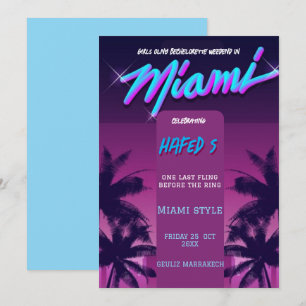 Convite Meninas de Miami Verão Fim de Semana Despedida de 