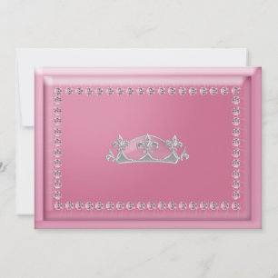 Convite Meninas Diamantes Rosa e Festa de aniversário de