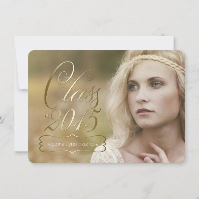 Convite Meninas Douradas Classe de Graduação 2015 (Frente)