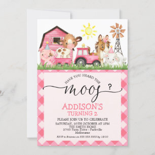 Convite Meninas Fazendas Ouviram A Invista De Aniversário