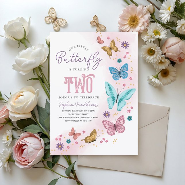 Convite Meninas Geladas, Rosa, Púrpura, segundos aniversár (Criador carregado)