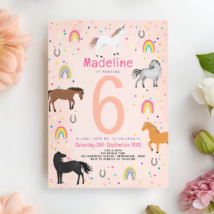 Convite Meninas Magico Cute Pastel Rosa Aniversário Unicór