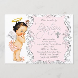 Convite Meninas Pequeno Anjo Batismo Batizado
