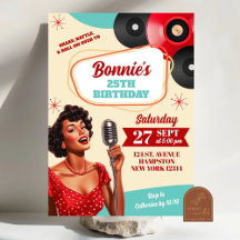 Meninas Pin Up Retro dos Anos 50 Aniversário Adult