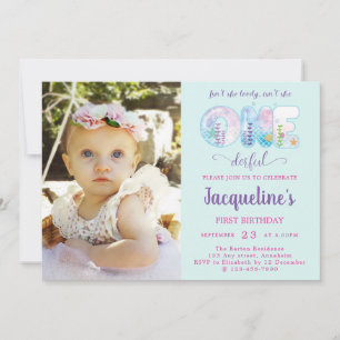 Convite Meninas primeiros aniversarios Sob O Mar Bonito